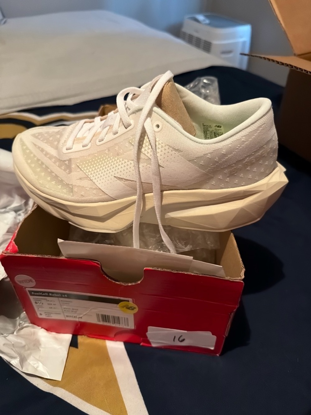 New Balance Women's Athletic Trainer in White and Cream